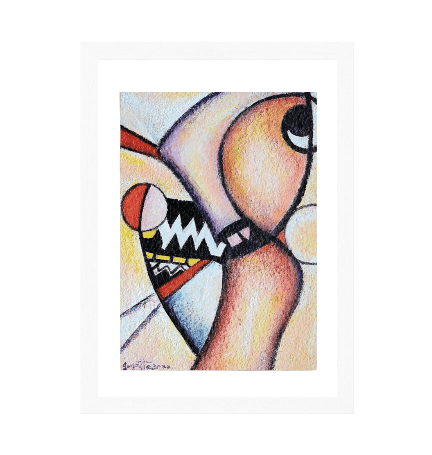 White Frame Framed art print Front