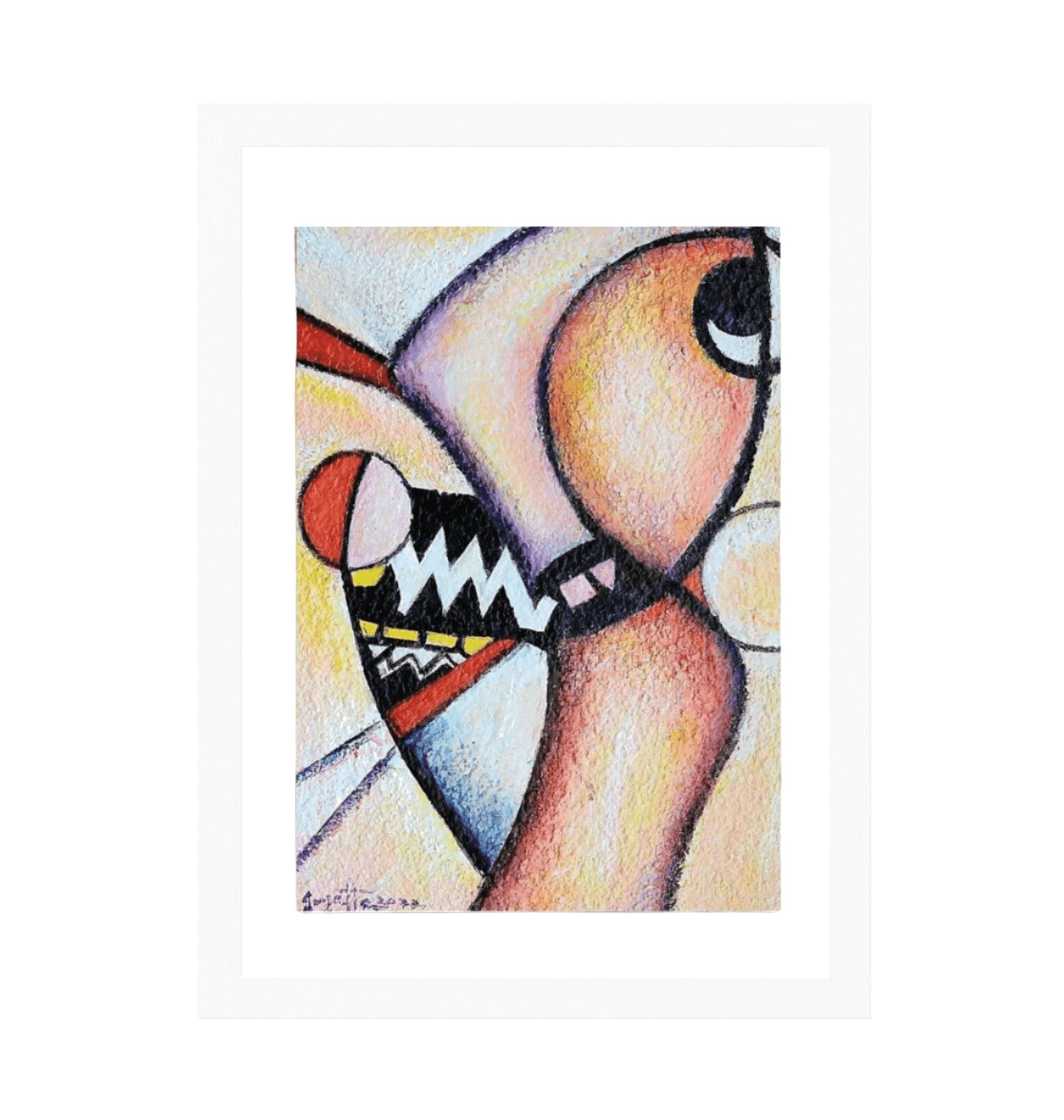 White Frame Framed art print Front