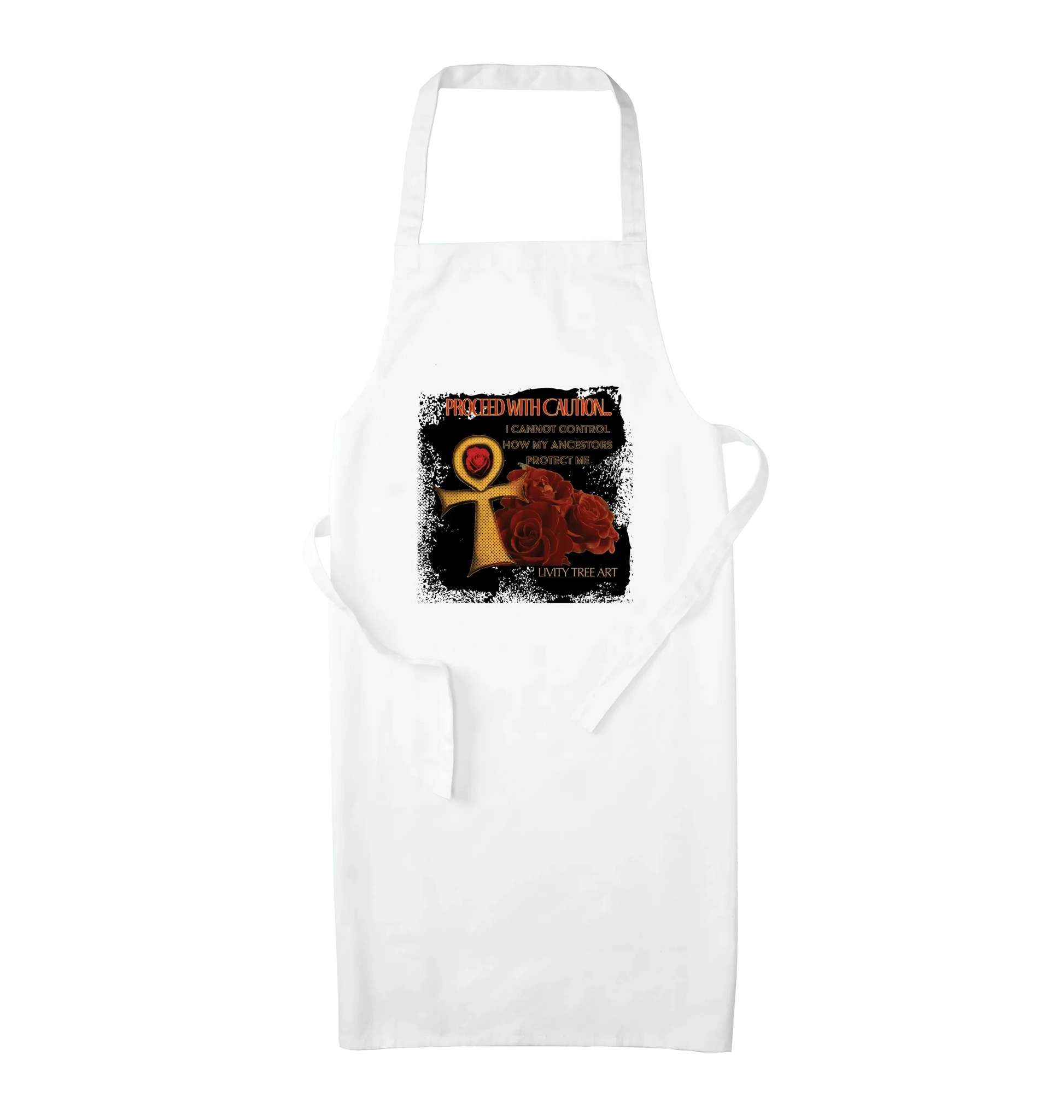 Ancestors Protection Organic Cotton Apron - Livity Tree Art