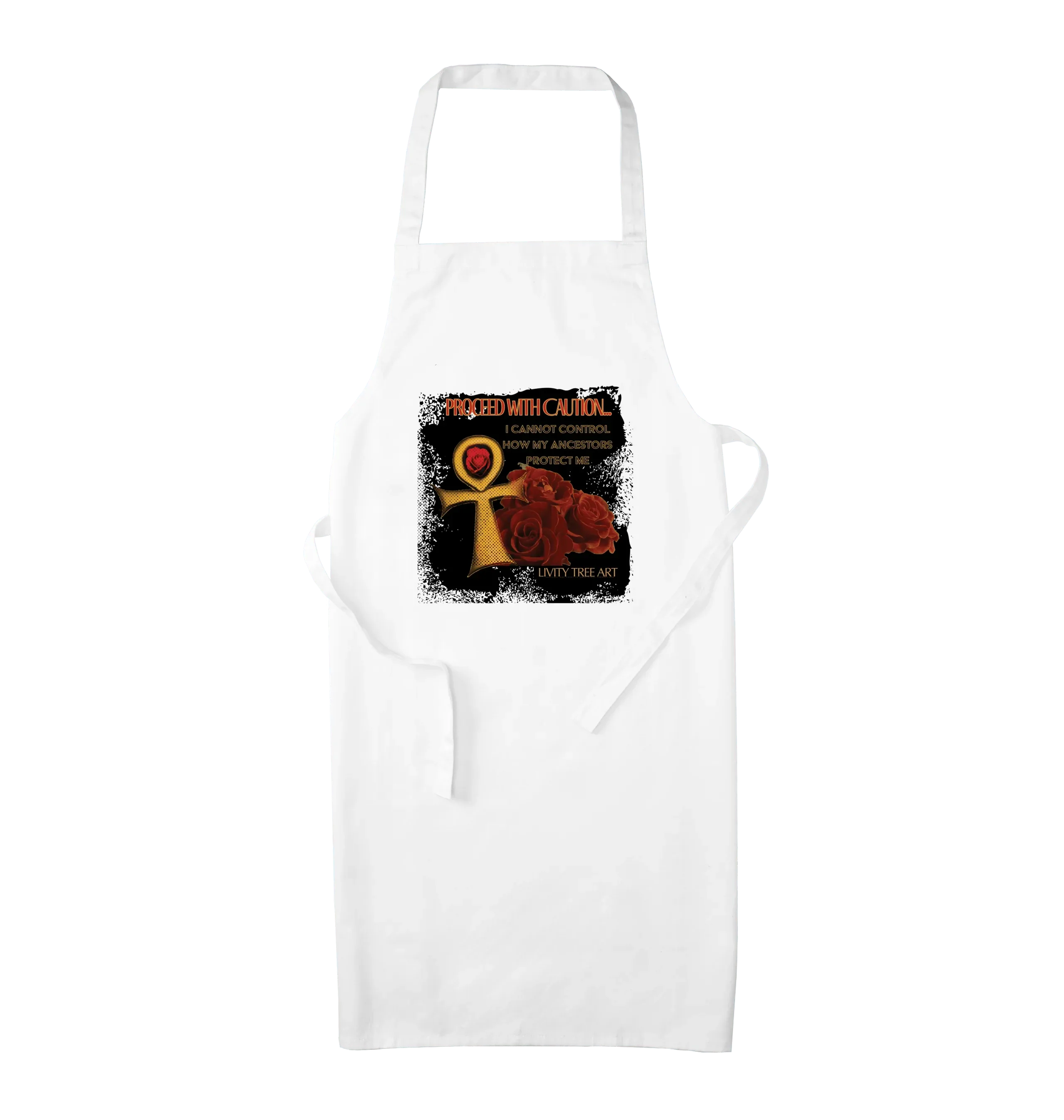 Ancestors Protection Organic Cotton Apron - Livity Tree Art