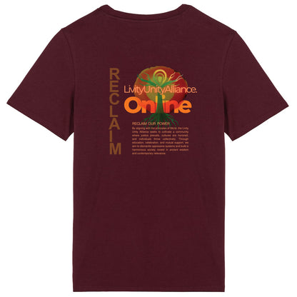 Reclaim Lightweight Unisex tee, front and back logo | Tree of Life Art - Tree of Life Art