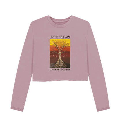 Mauve Printed Boxy Jumpers Front