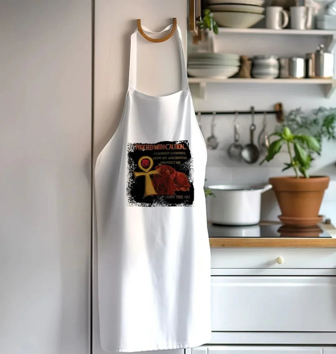 Ancestors Protection Organic Cotton Apron - Livity Tree Art