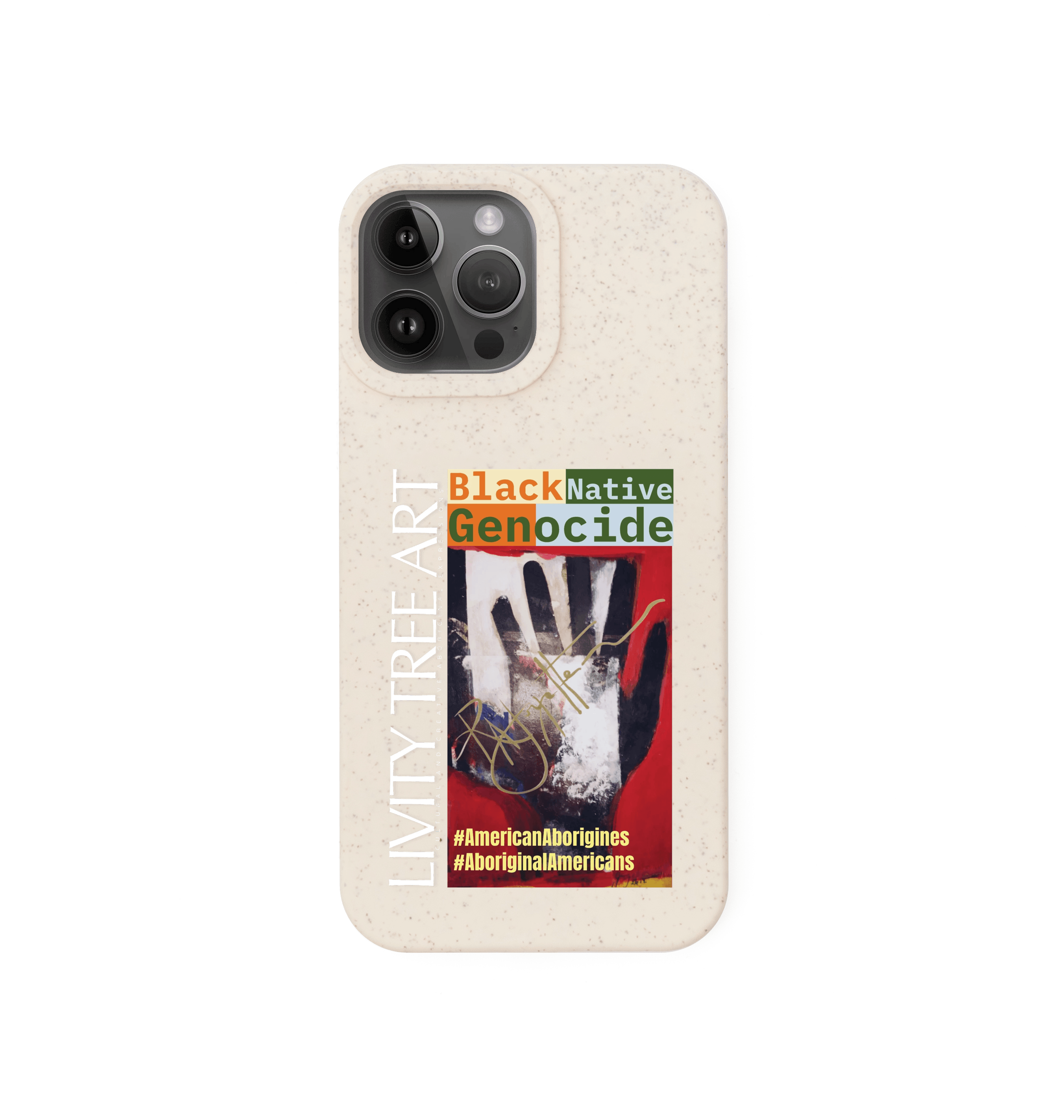 Black Native Genocide Phone Case - Livity Tree Art