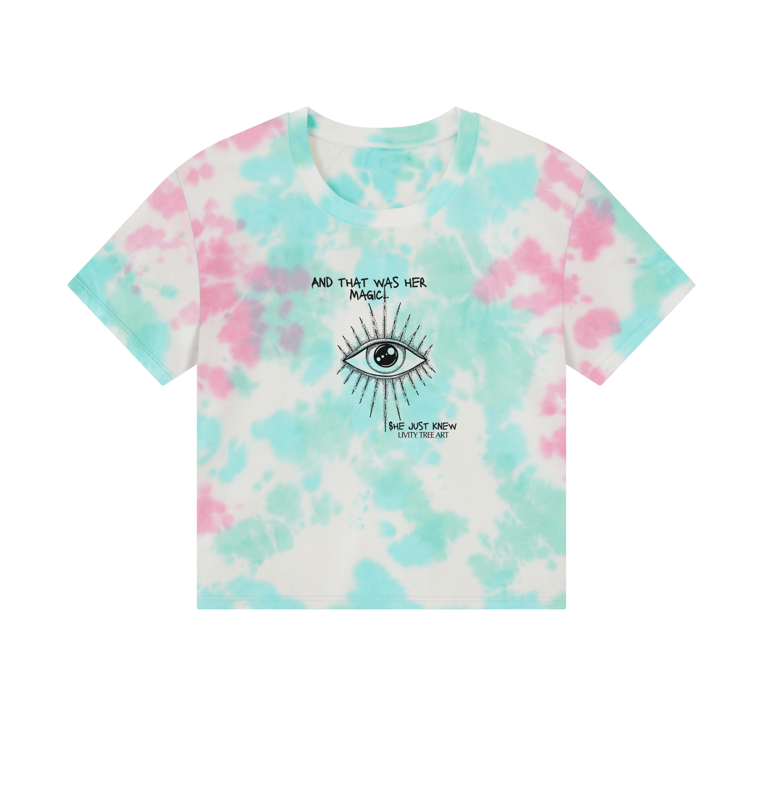 Pastel Tie Dye Printed T-shirt Front