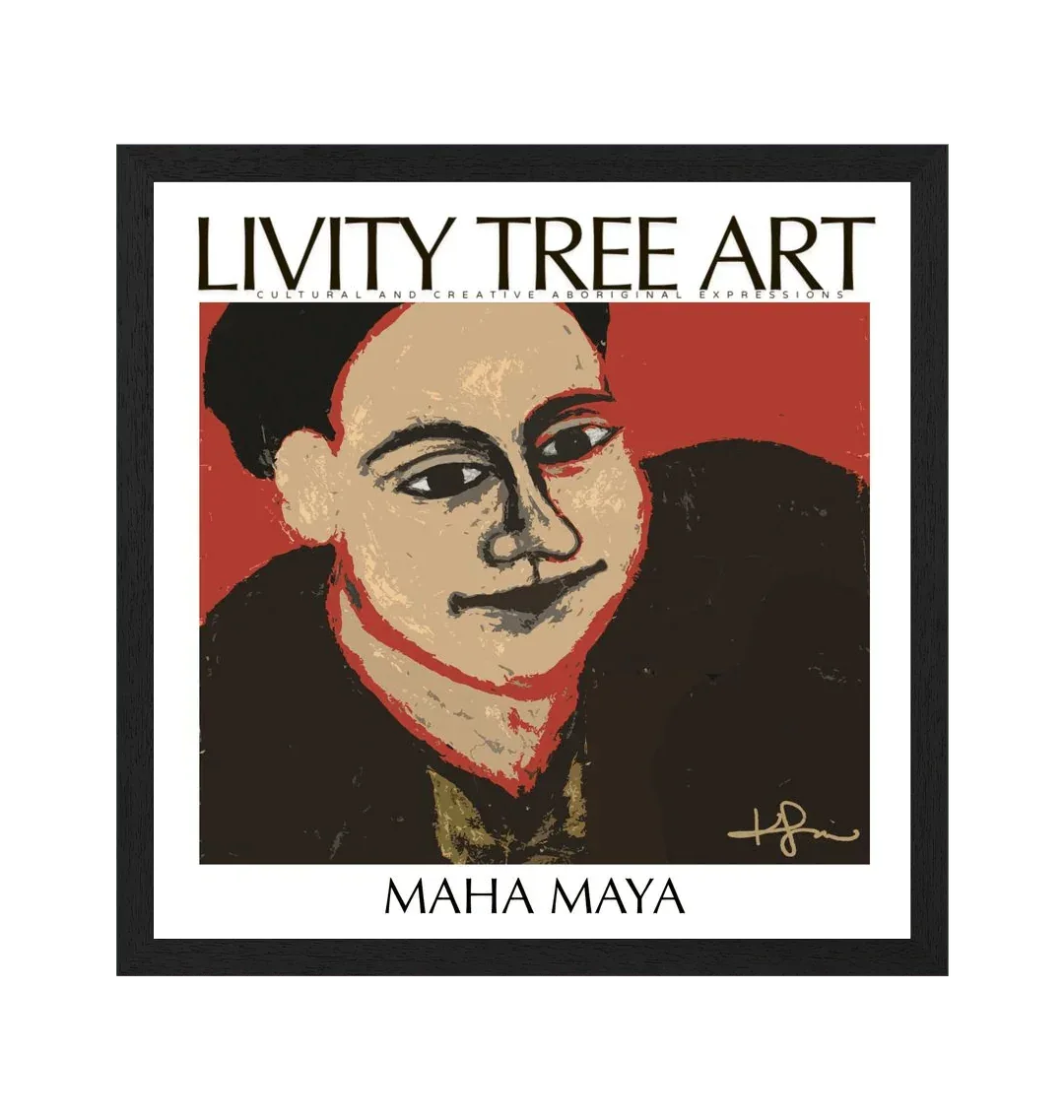 Maha Maya Square Recycled Canvas - Livity Tree Art