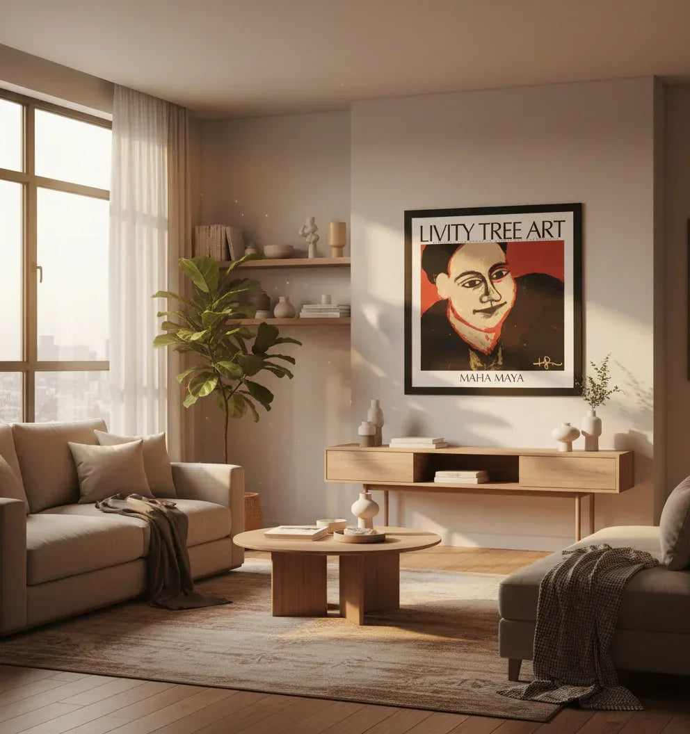 Maha Maya Square Recycled Canvas - Livity Tree Art