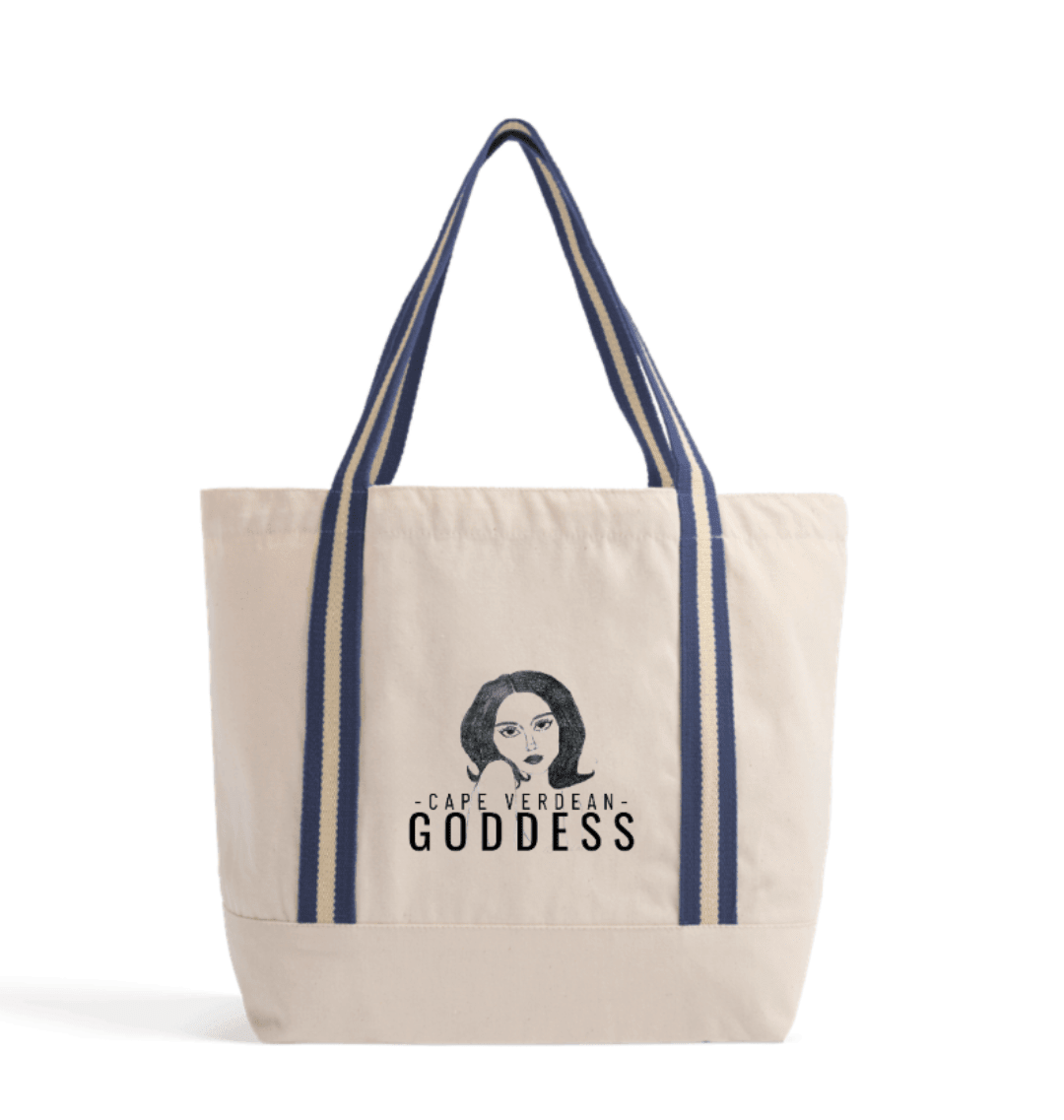 Cape Verdean Goddess Organic Beach Bag - Livity Tree Art