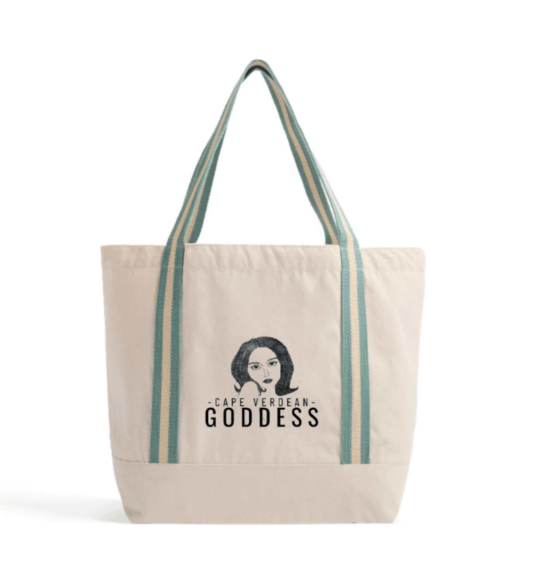Cape Verdean Goddess Organic Beach Bag - Livity Tree Art