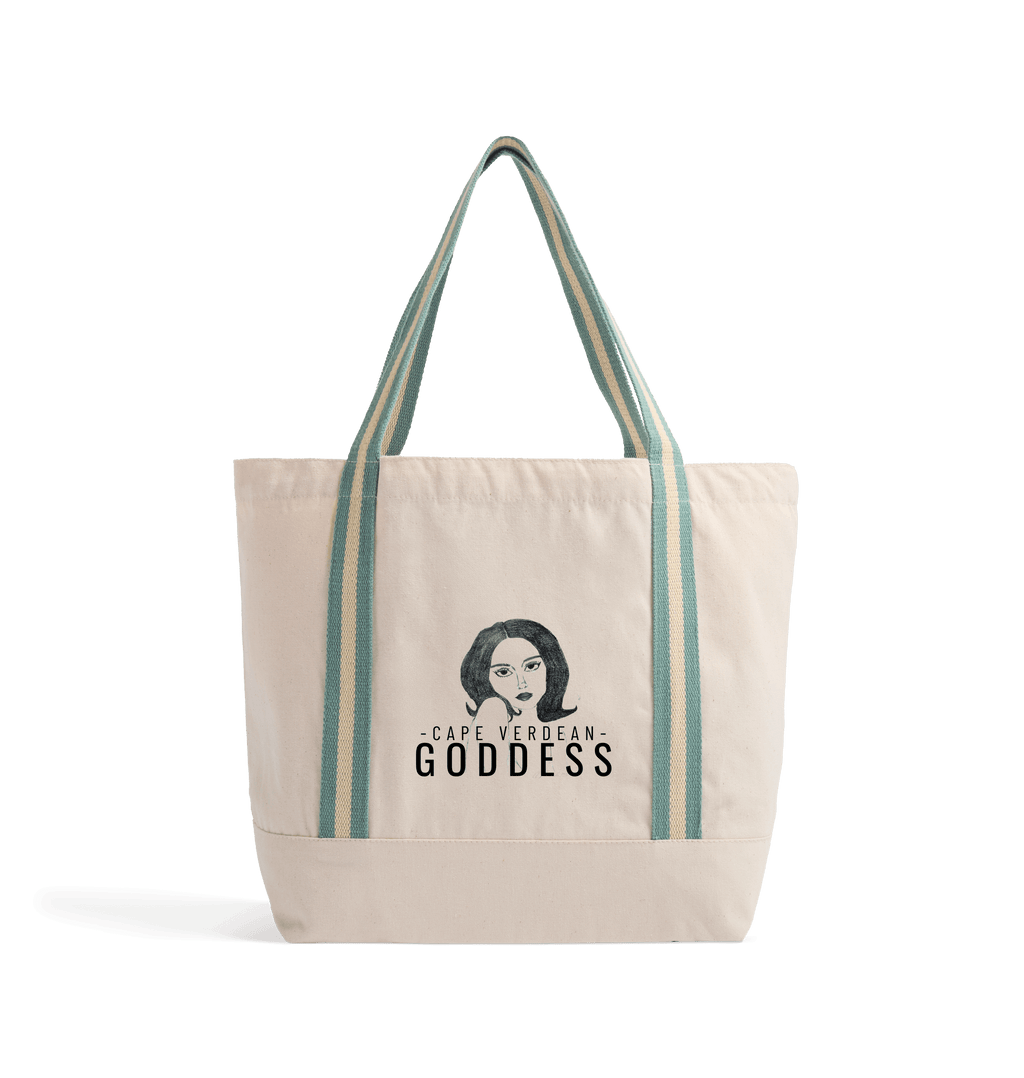 Cape Verdean Goddess Organic Beach Bag - Livity Tree Art