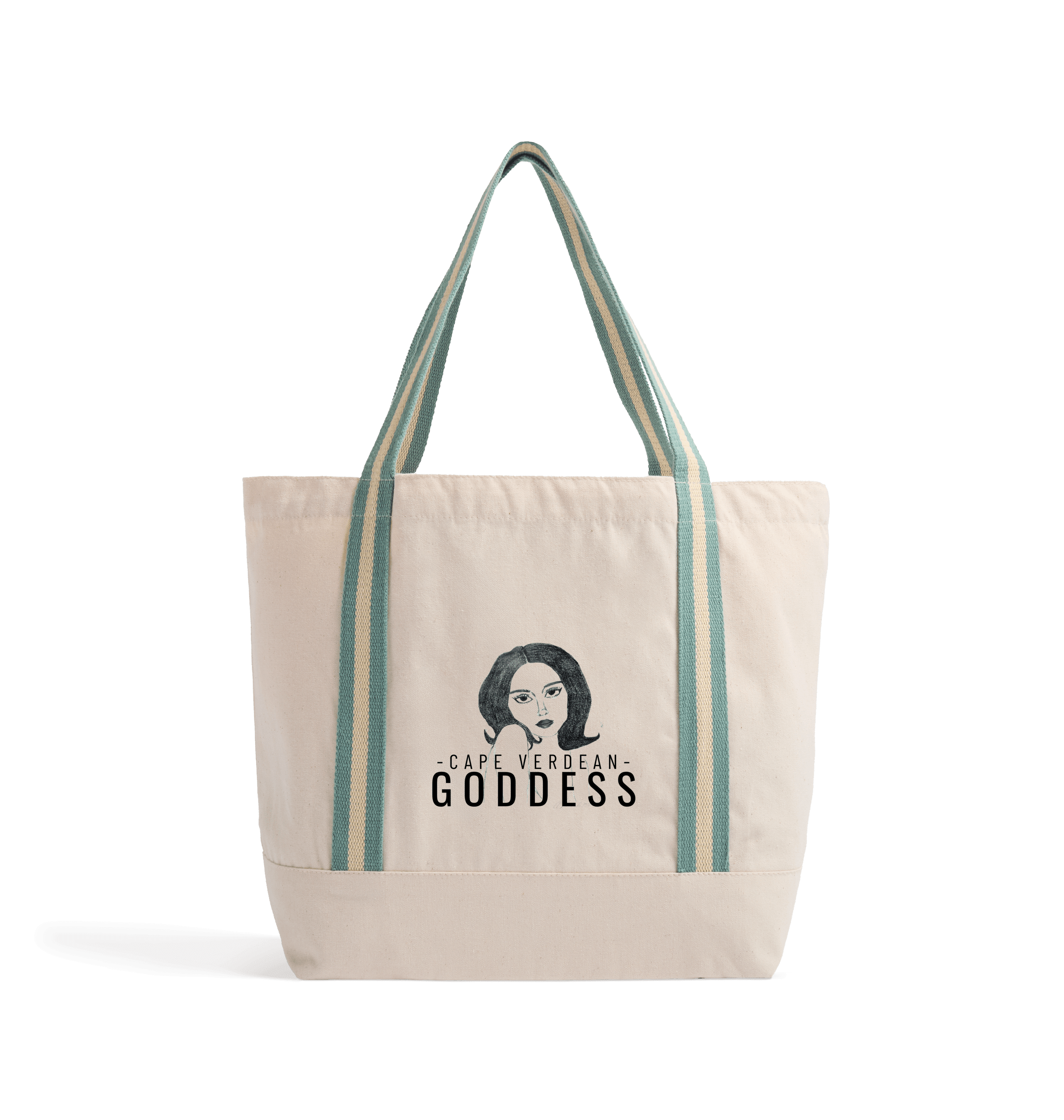 Cape Verdean Goddess Organic Beach Bag - Livity Tree Art