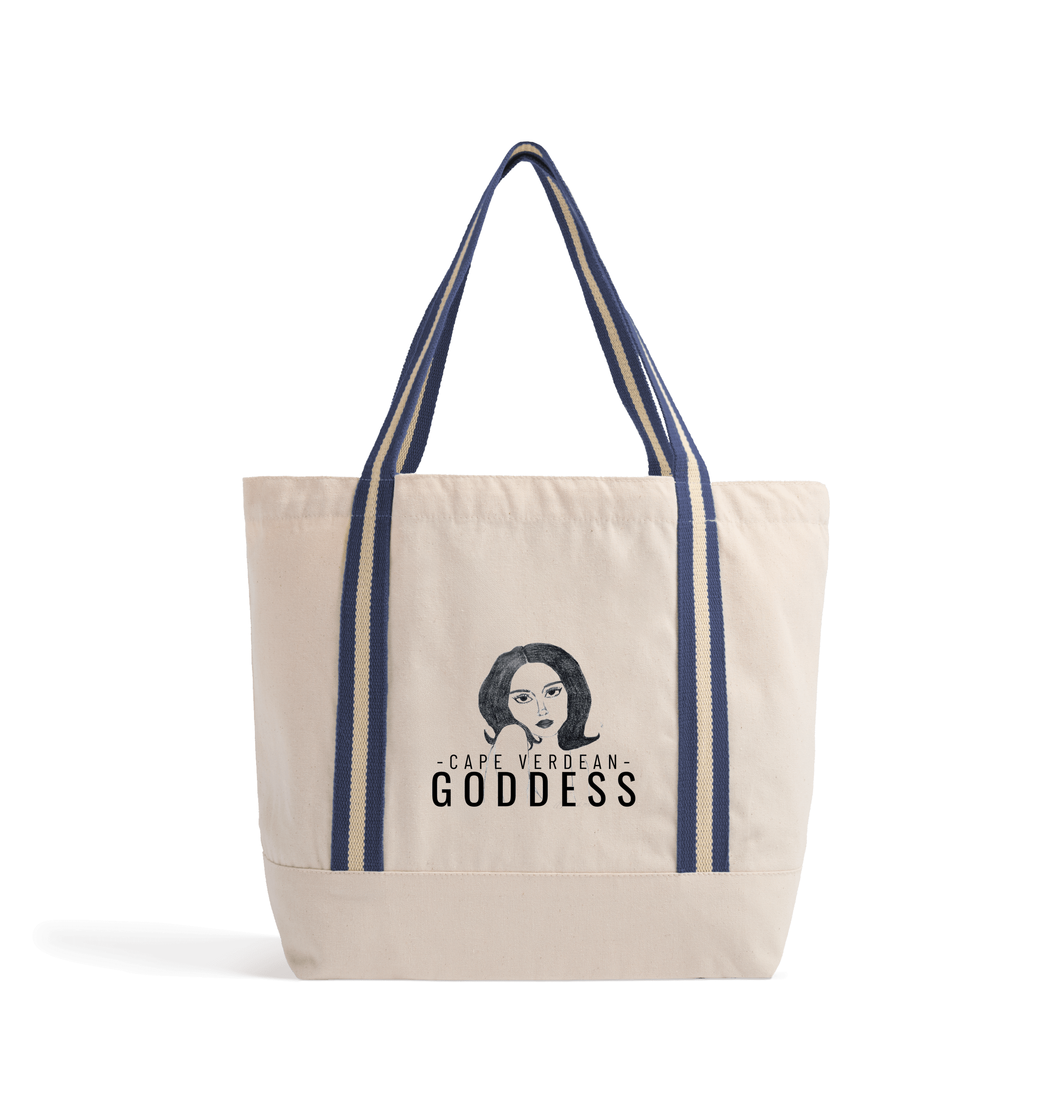 Cape Verdean Goddess Organic Beach Bag - Livity Tree Art