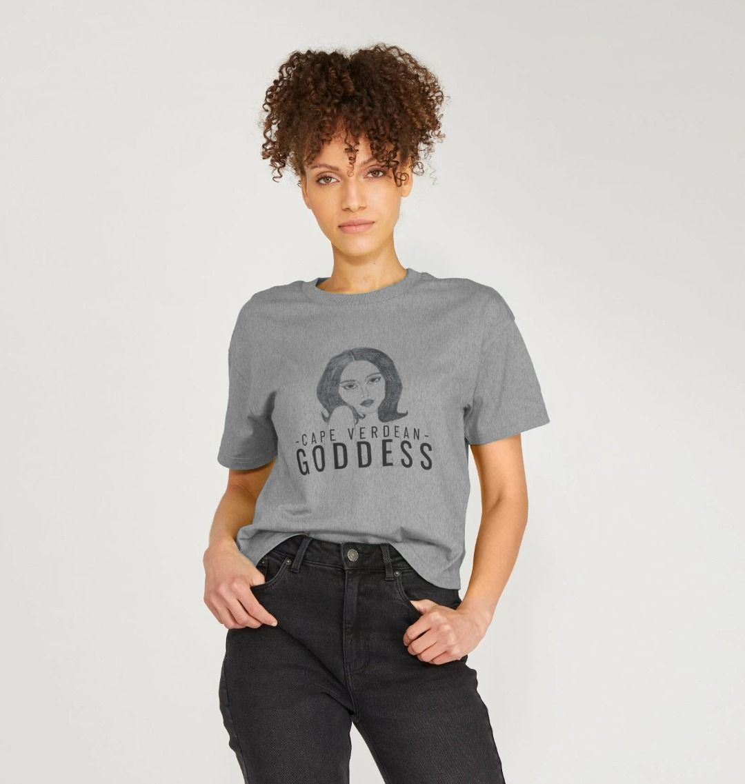 Cape Verdean Goddess Women's Boxy Tee - Livity Tree Art