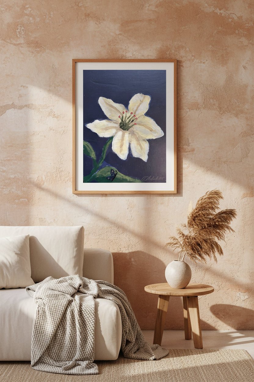 Cape Verdean Hibicus Classic Semi - Glossy Paper Poster - Livity Tree Art