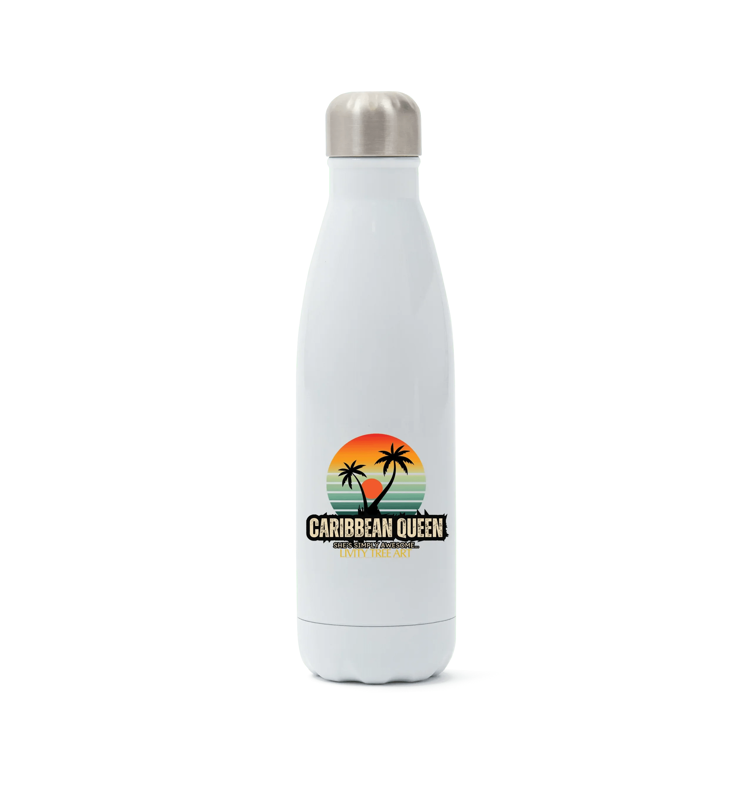 Caribbean Queen Stainless Steel Bottle - Livity Tree Art