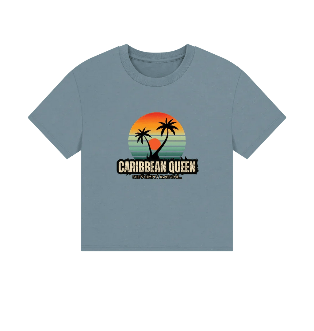 Caribbean Queen Women's Boxy Tee - Livity Tree Art