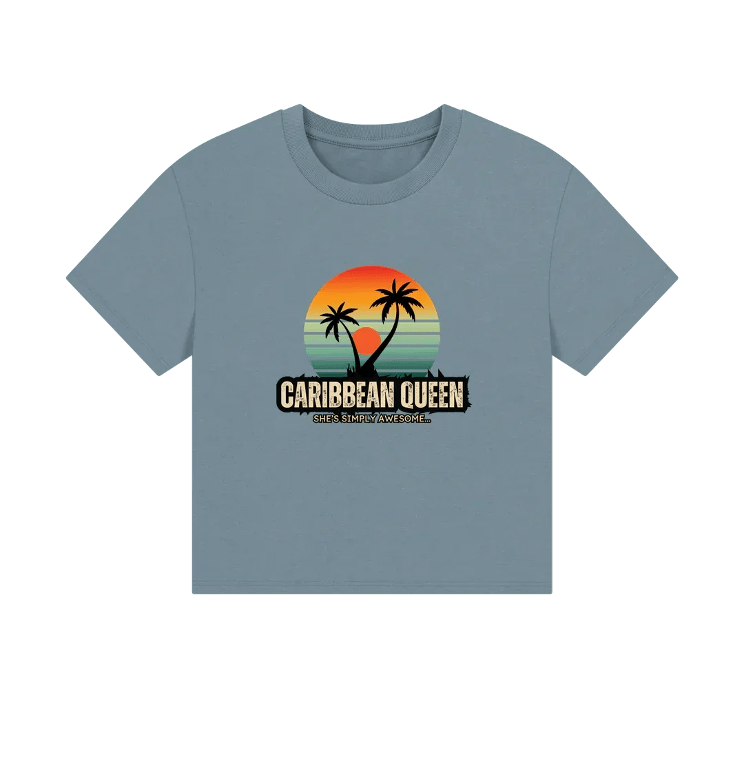 Caribbean Queen Women's Boxy Tee - Livity Tree Art