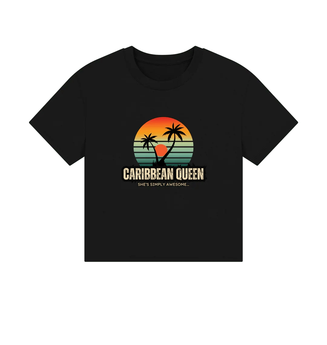 Caribbean Queen Women's Boxy Tee - Livity Tree Art