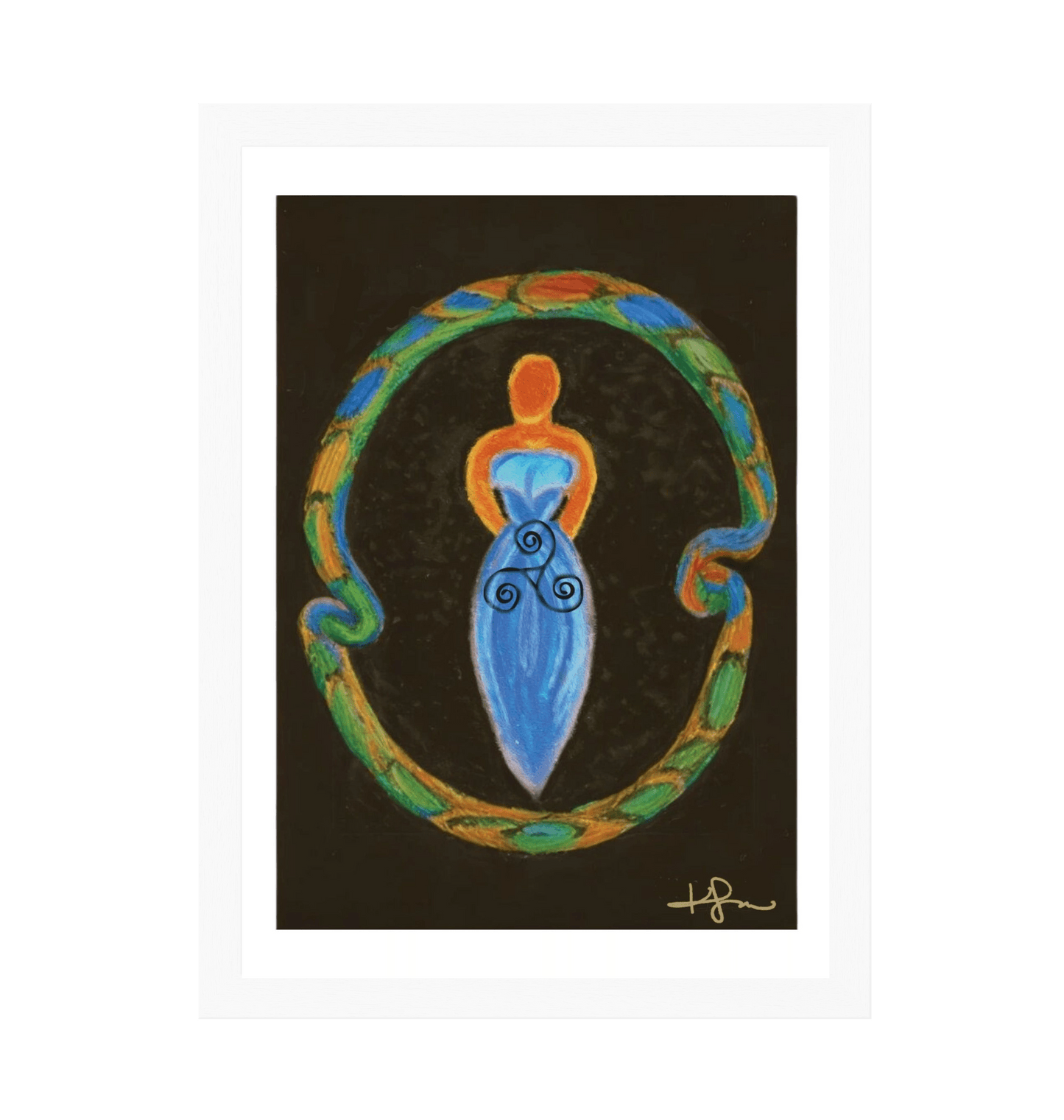 White Frame Framed art print Front