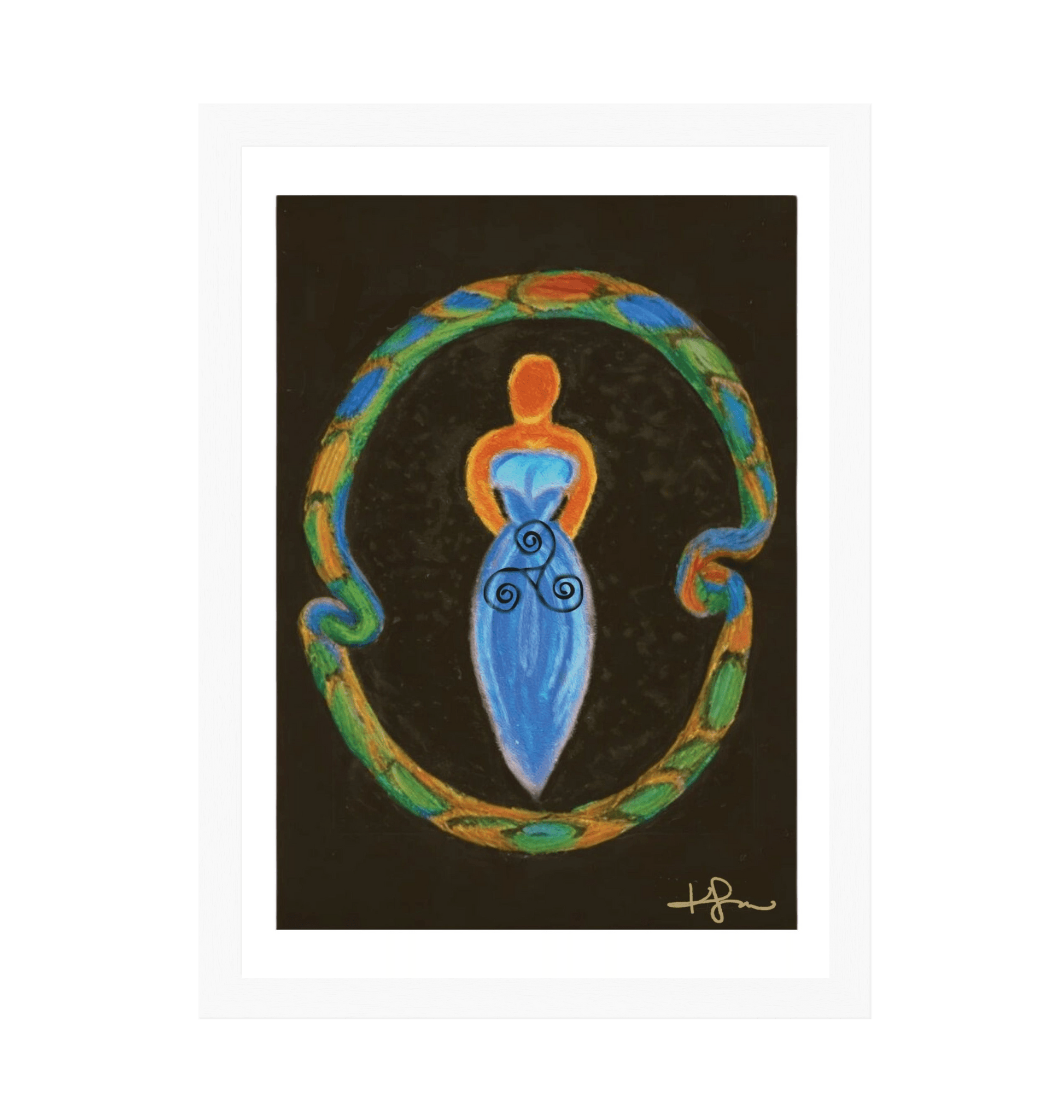 White Frame Framed art print Front