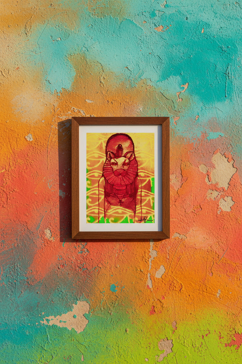 The Rastafarian Sekhmet Mother | Classic Semi-Glossy Paper Poster