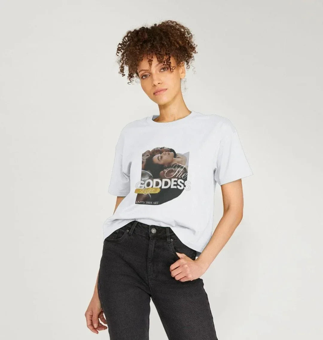 Goddess Rises Women's Boxy Tee - Livity Tree Art
