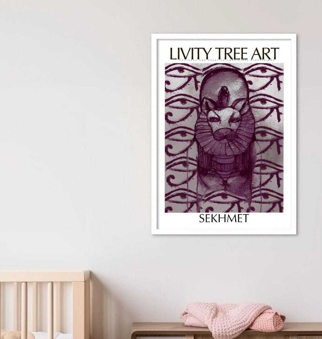 Sekhmet Goddess Portrait Art