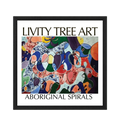 Aboriginal Spirals Landscape Art Print - Livity Tree Art