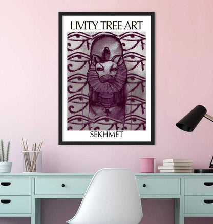 Sekhmet Goddess Portrait Art