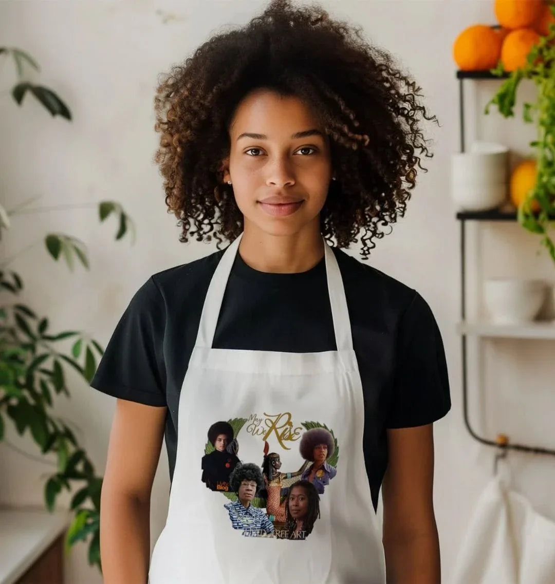 May We Rise Organic Cotton Apron - Livity Tree Art