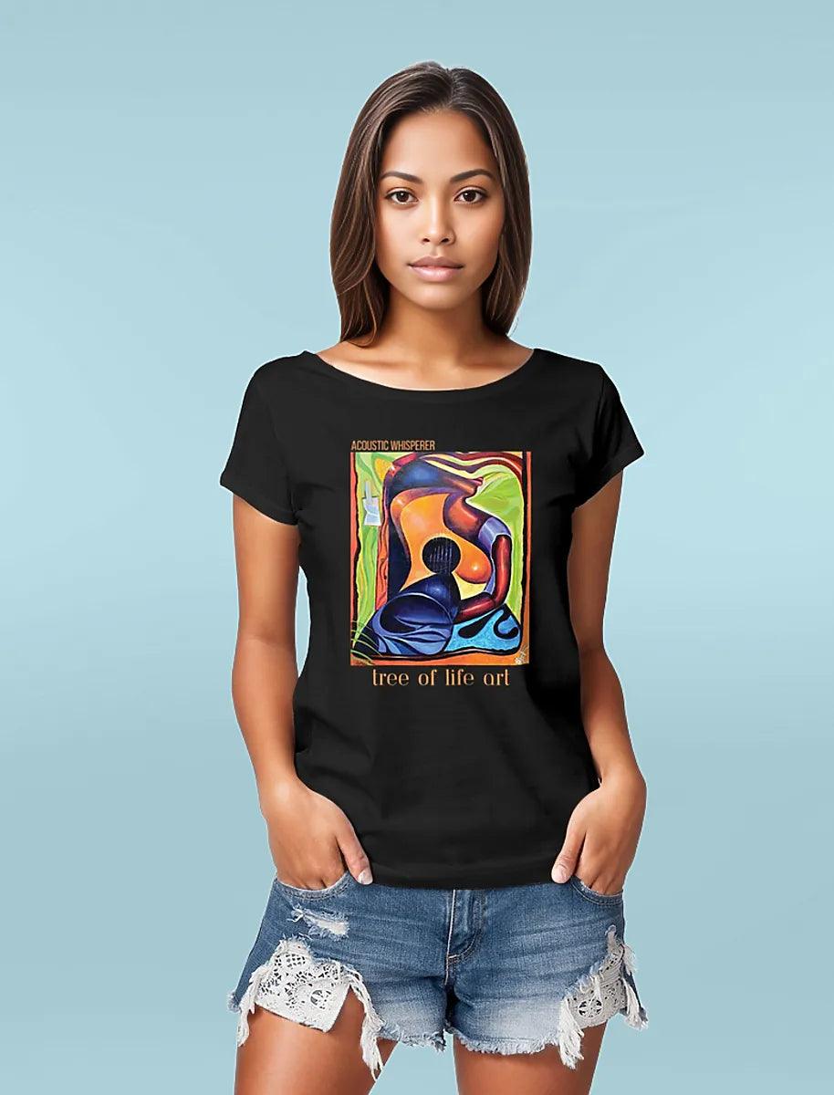 Acoustic Whisperer Premium Plus T-Shirt - Lightweight Slub Fabric | Tree of Life Art - Tree of Life Art