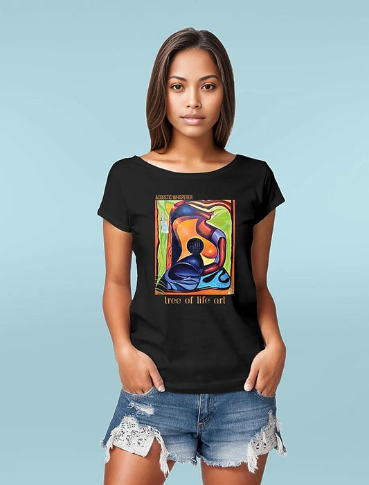 Acoustic Whisperer Premium Plus T-Shirt - Lightweight Slub Fabric | Tree of Life Art - Tree of Life Art