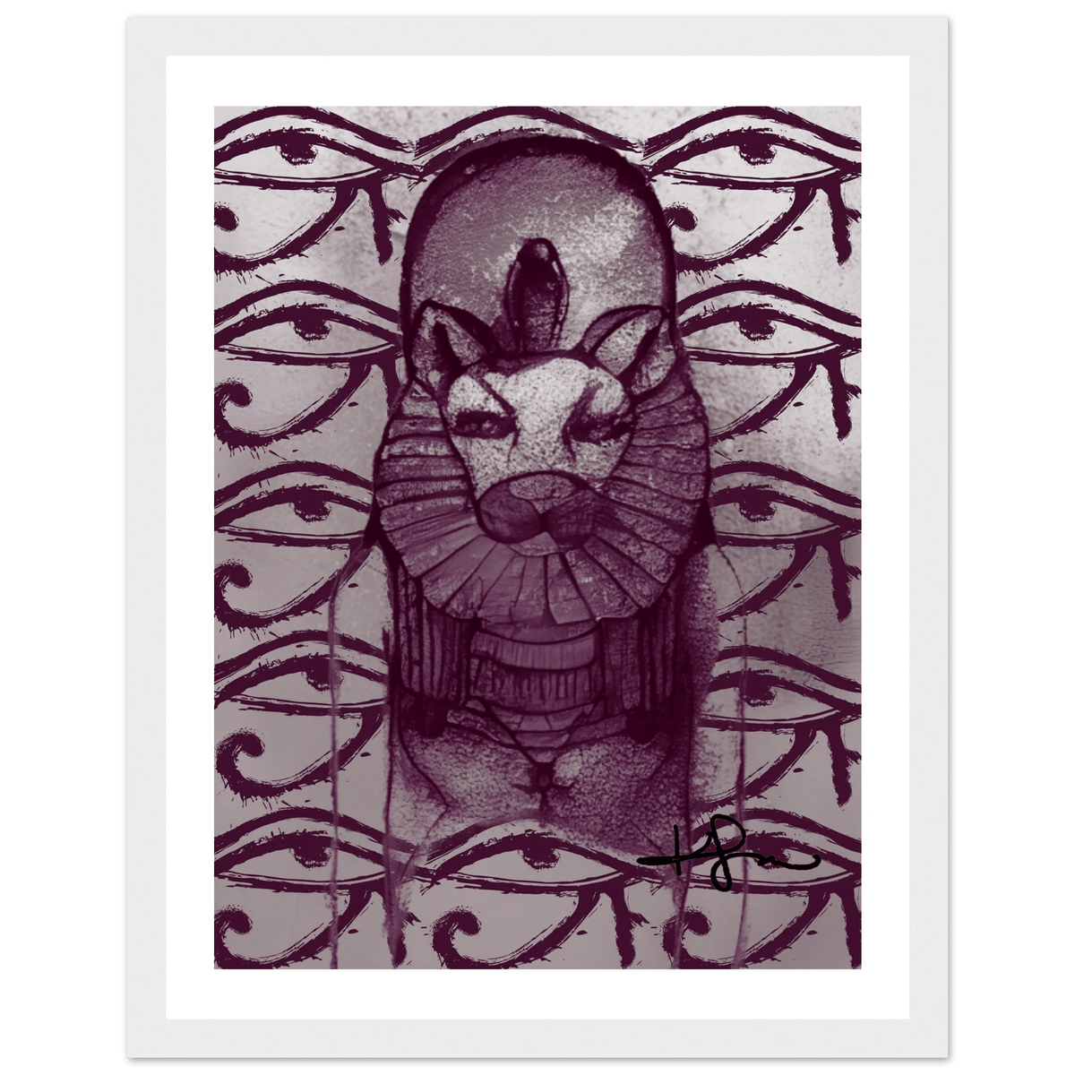 Egyptian Sekhmet Mother Art Framed Poster - Livity Tree Art