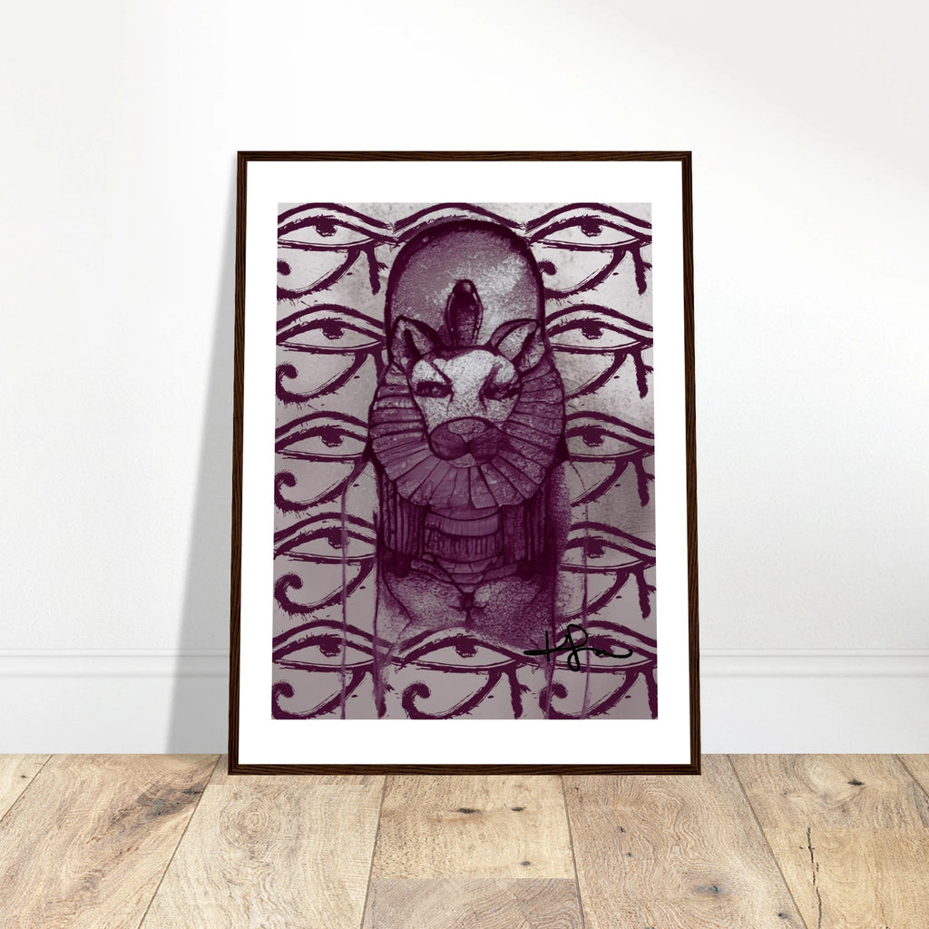 Egyptian Sekhmet Mother Art Framed Poster - Livity Tree Art