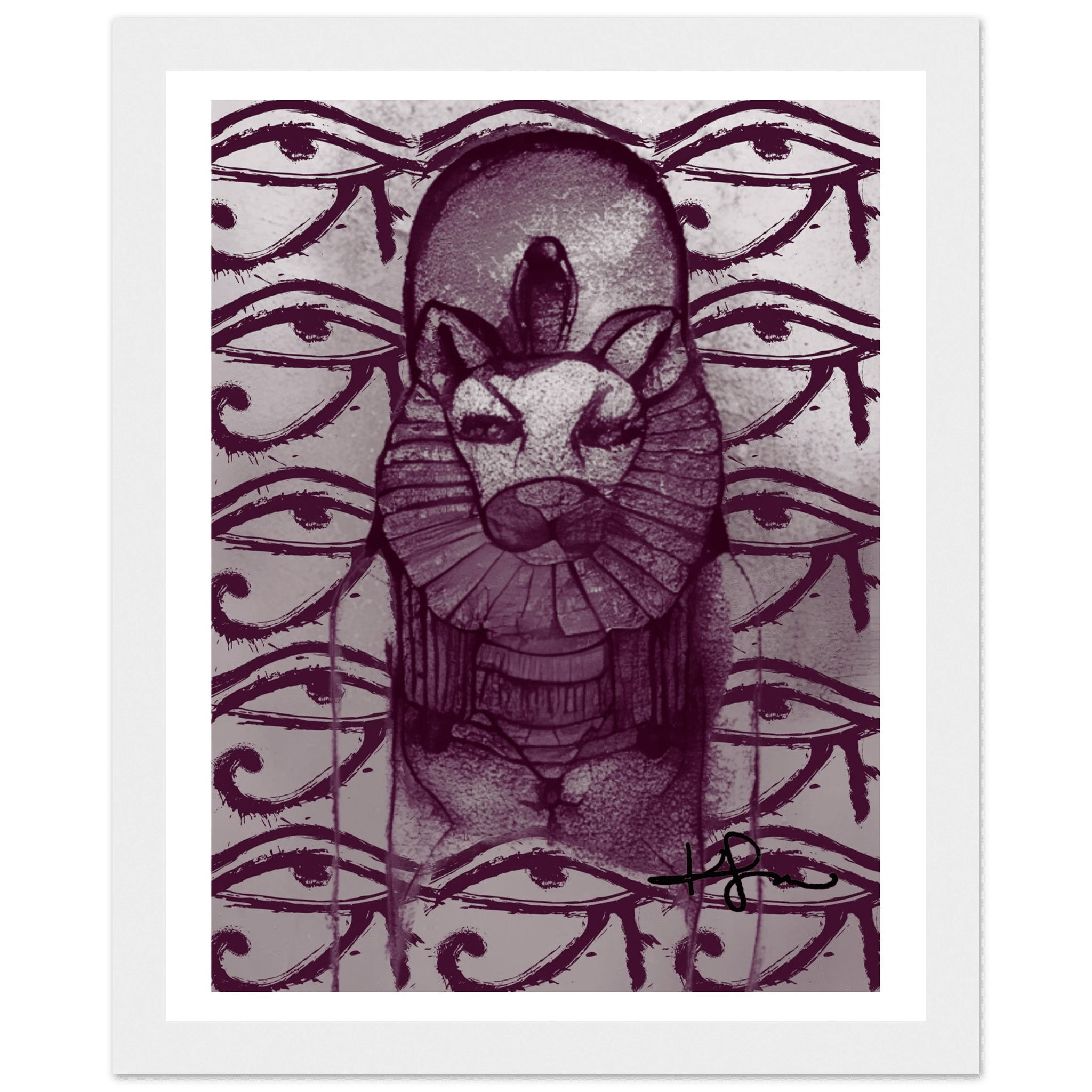 Egyptian Sekhmet Mother Art Framed Poster - Livity Tree Art