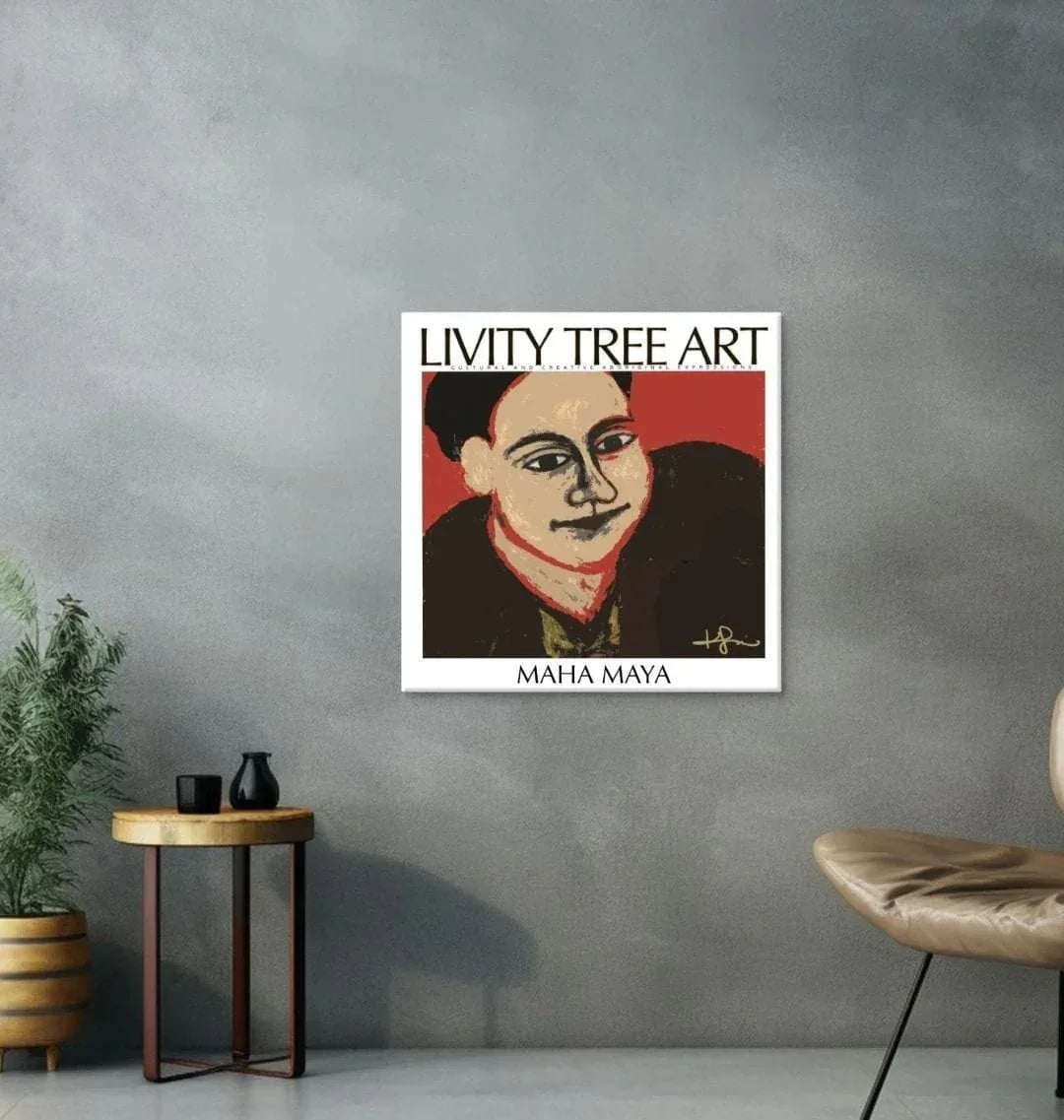 Maha Maya Square Recycled Canvas - Livity Tree Art