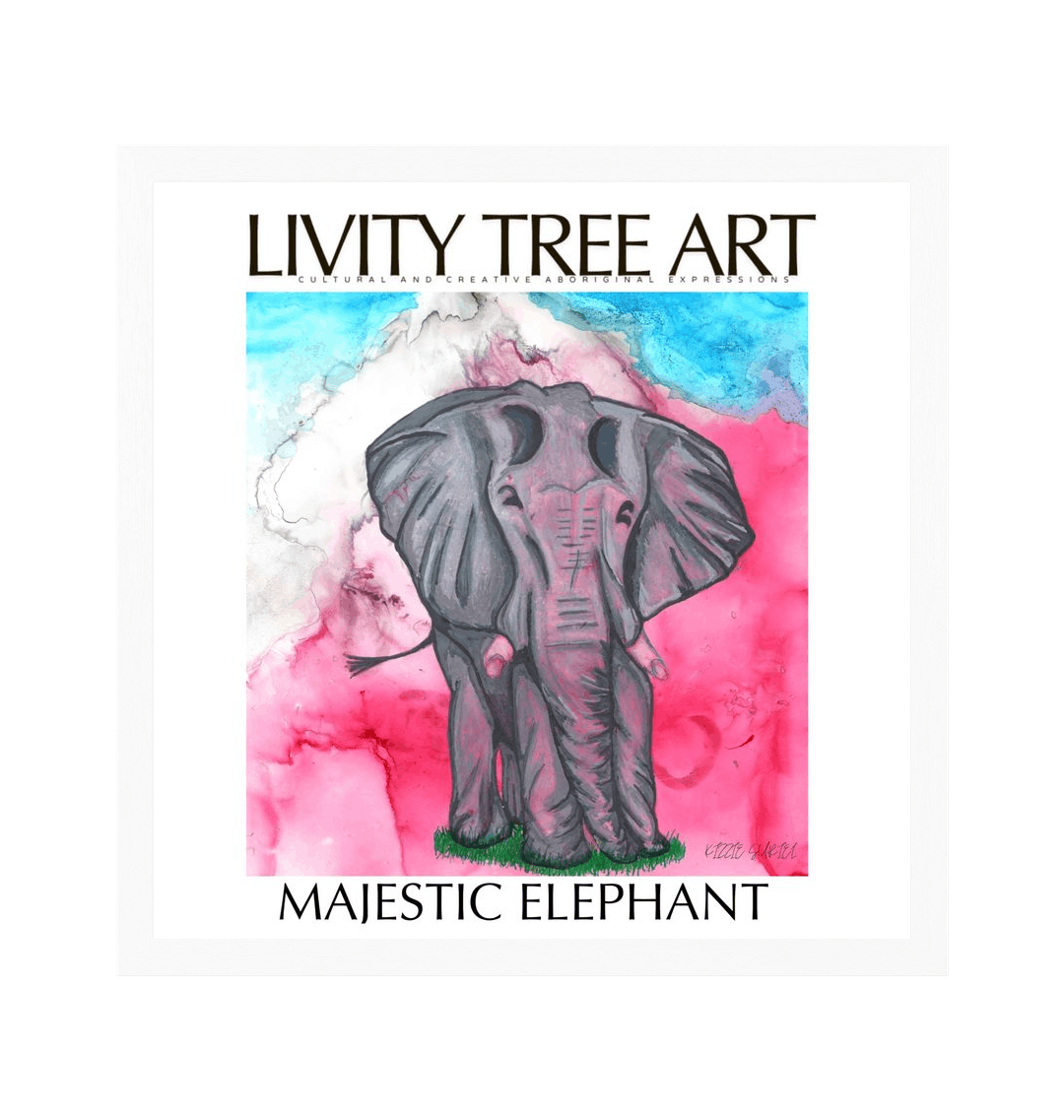 White Frame Framed art print Front