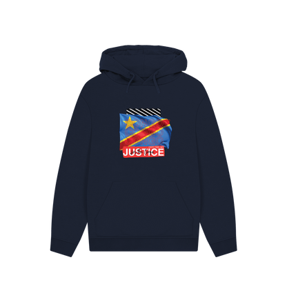 Navy Printed Hoody Front