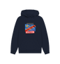 Navy Printed Hoody Front