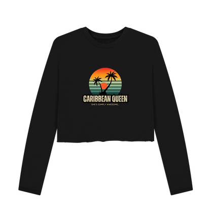 Black Printed Boxy Jumpers Front