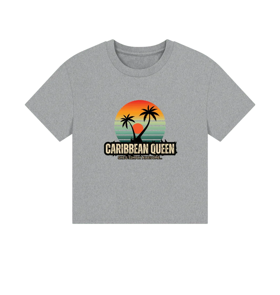 Caribbean Queen Women's Boxy Tee - Livity Tree Art
