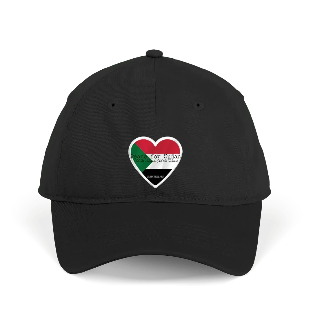 Peace for Sudan Organic Cotton Cap - Livity Tree Art