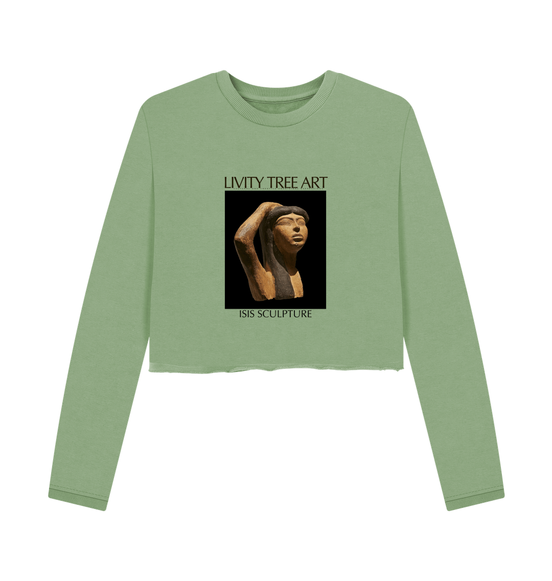 Sage Printed Boxy Jumpers Front