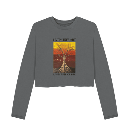 Slate Grey Printed Boxy Jumpers Front