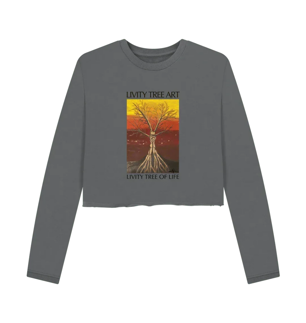 Livity Tree of Life Organic Women's Boxy Jumper - Livity Tree Art