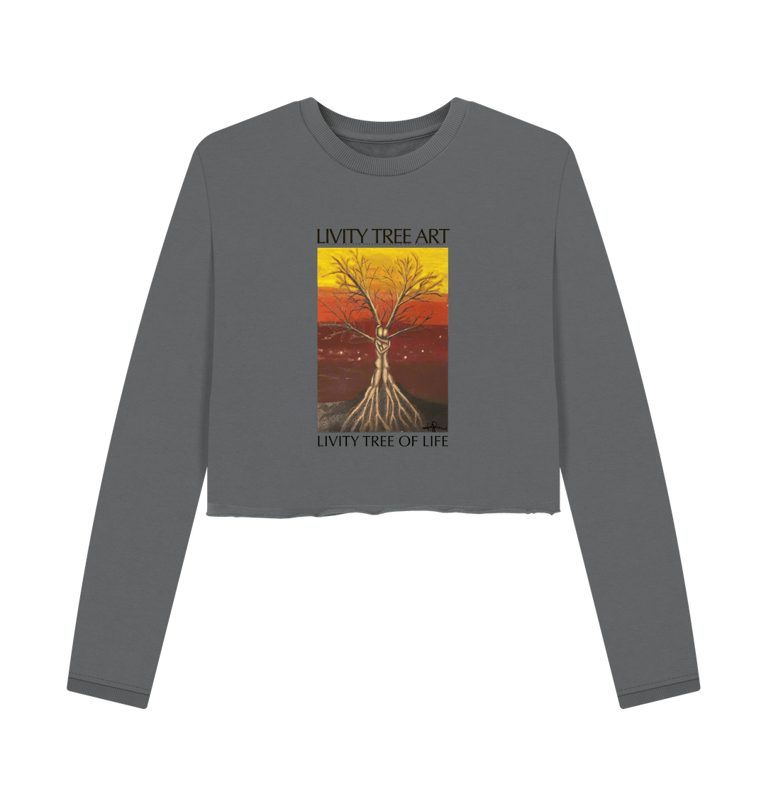 Slate Grey Printed Boxy Jumpers Front