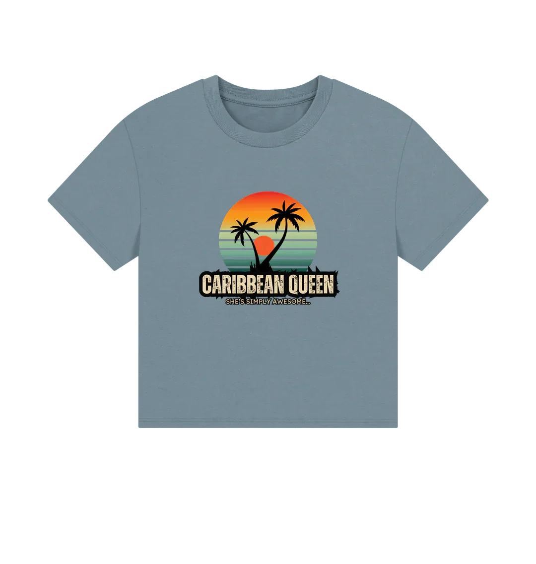 Caribbean Queen Women's Boxy Tee - Livity Tree Art