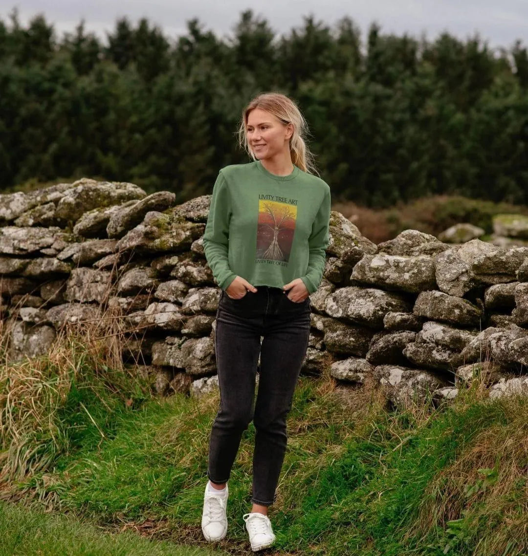 Livity Tree of Life Organic Women's Boxy Jumper - Livity Tree Art