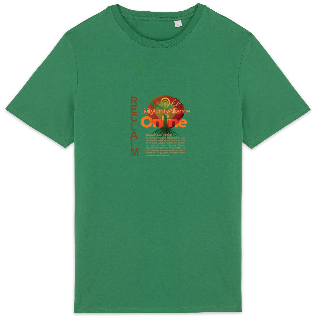 Reclaim Lightweight Unisex tee, front and back logo | Tree of Life Art - Tree of Life Art