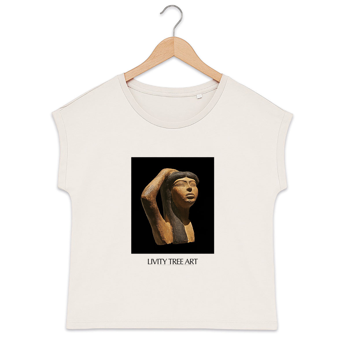 Goddess Isis Women's Organic T-Shirt with Cuffed Sleeves | Tree of Life Art - front_0